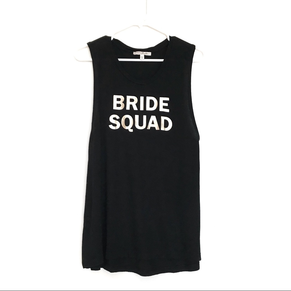 Express Metallic Gold Bride Squad Graphic Tank - Picture 3 of 3